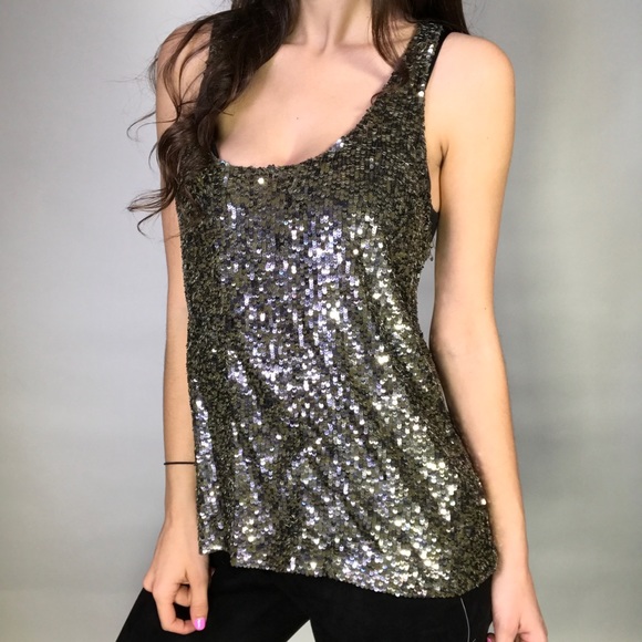 Haute Hippie Green Sequin Tank - Picture 3 of 9